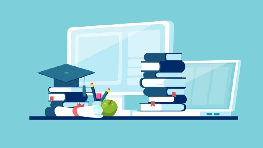 Illustration of online education