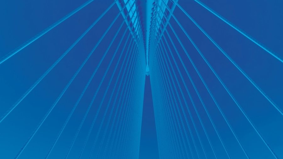 Bridge with blue tint