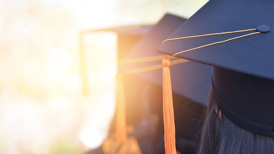 Higher education graduation caps