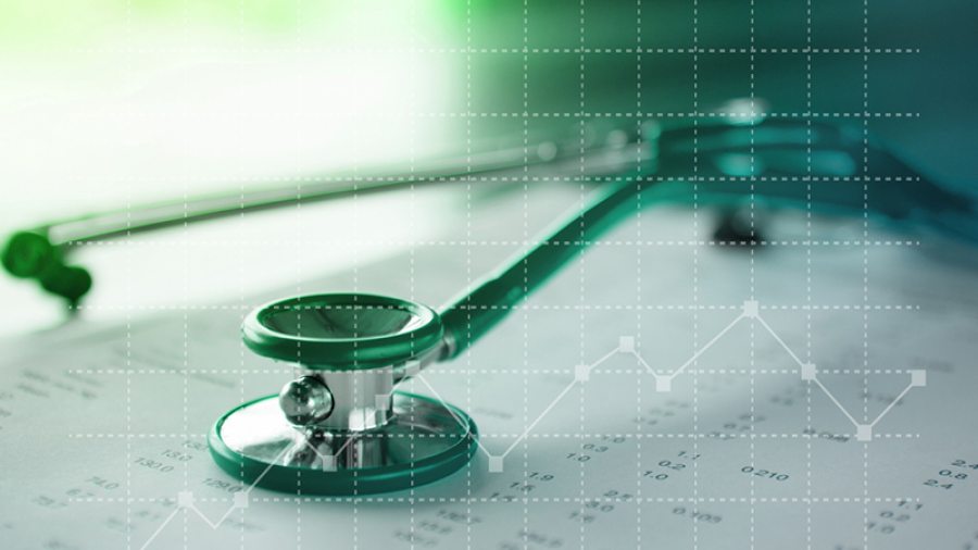 Stethoscope and expense chart