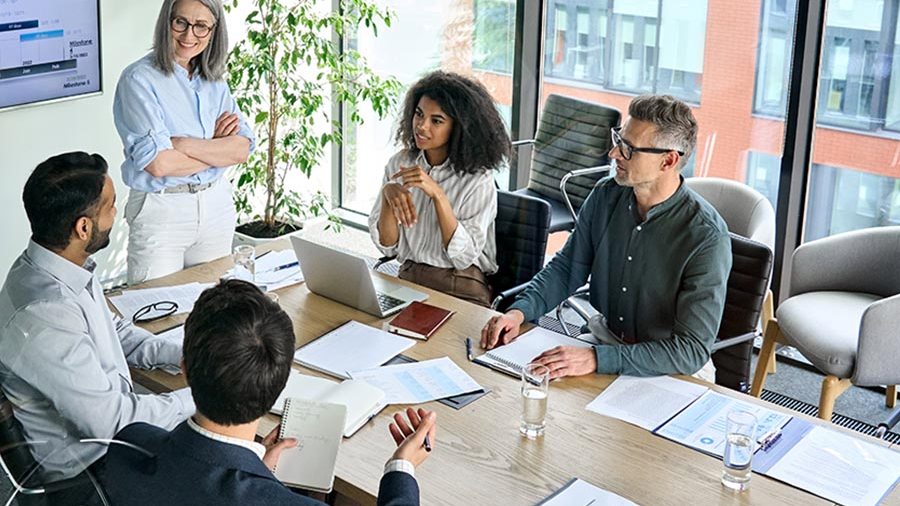 Consultants in a meeting