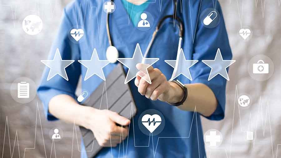 Doctor with a tablet and checklist