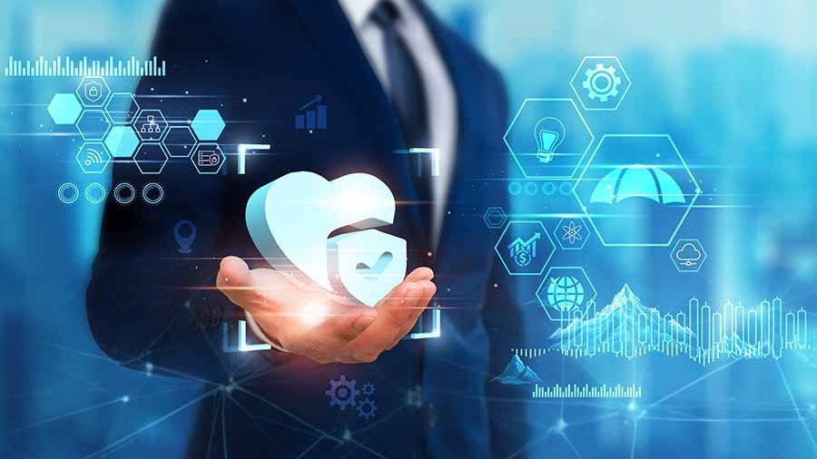 Consultant holding a heart icon