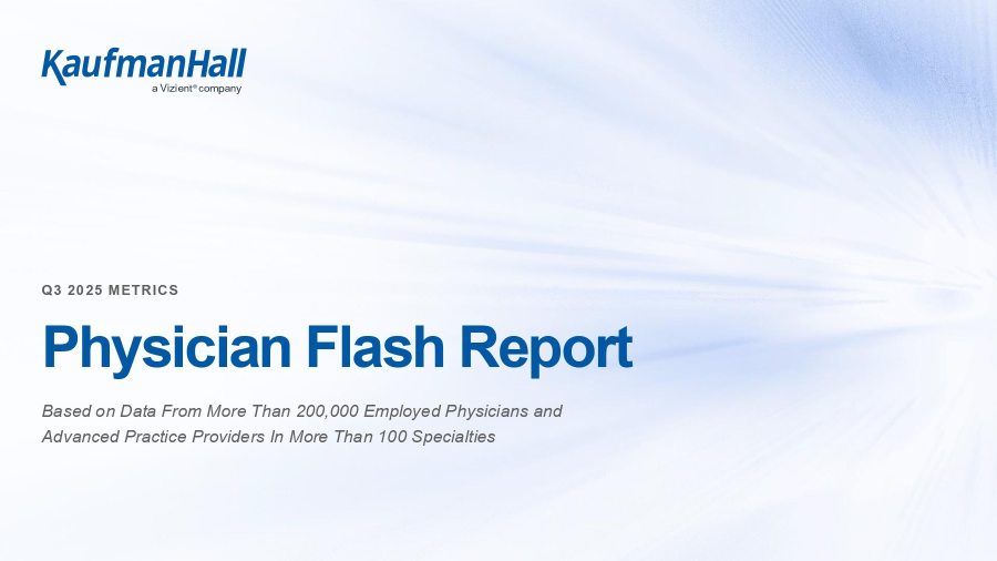 Physician Flash Report: Q3 2025 Metrics cover