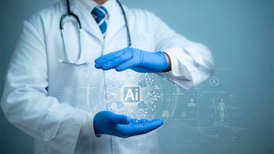 Doctor using AI