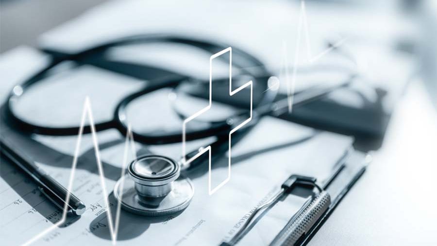 Stethoscope and clipboard