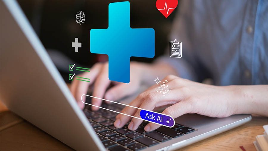 Patient using AI for healthcare billing questions