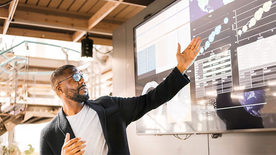 Business expert presenting