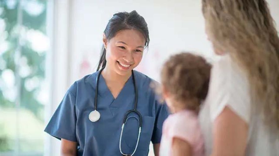 Nurse and patient