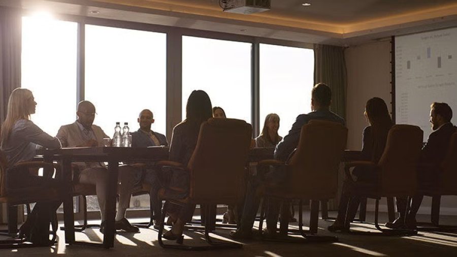 Consultants in a meeting