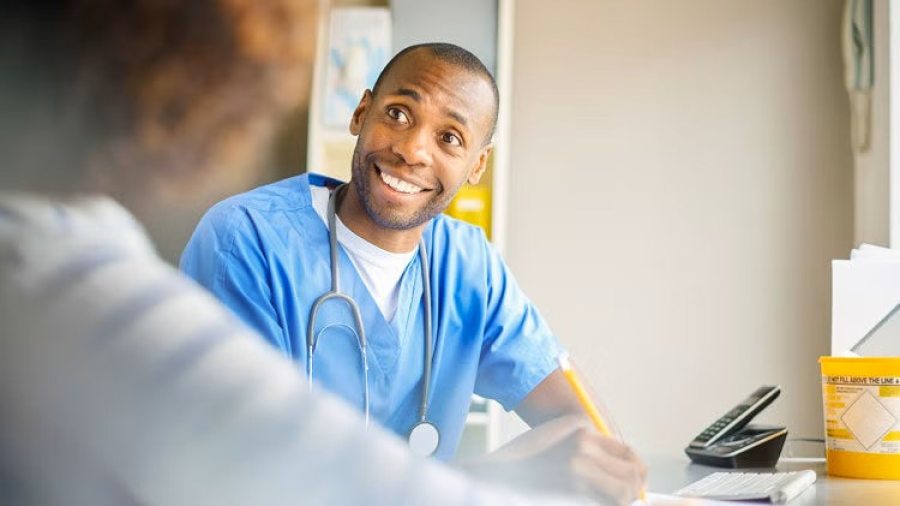 Nurse and Doctor talking