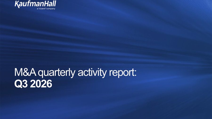 M&A quarterly activity report cover: Q3 2026