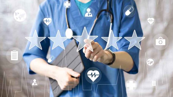 Doctor with a tablet and checklist