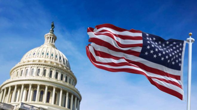 Capital building and American flag