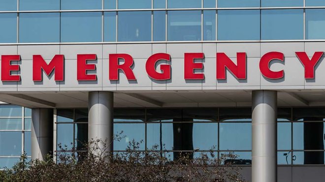 Emergency hospital sign