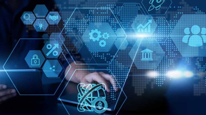 Consultant reviewing analytics