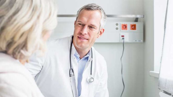 Doctor talking to a patient