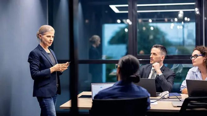 Consultants in a meeting