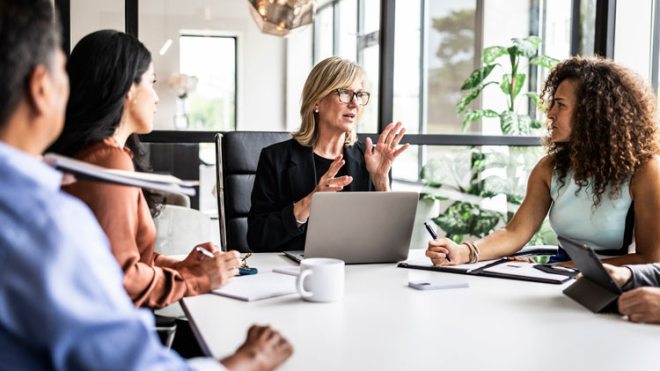 Healthcare consultants in a meeting