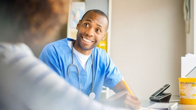 Nurse and Doctor talking