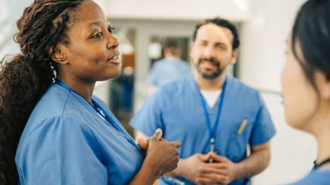 Nurses talking