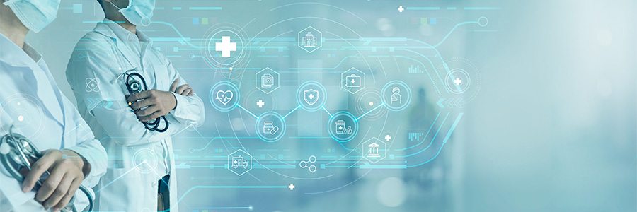 Doctors holding stethoscopes 