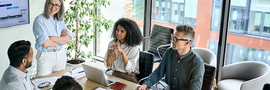 Consultants in a meeting