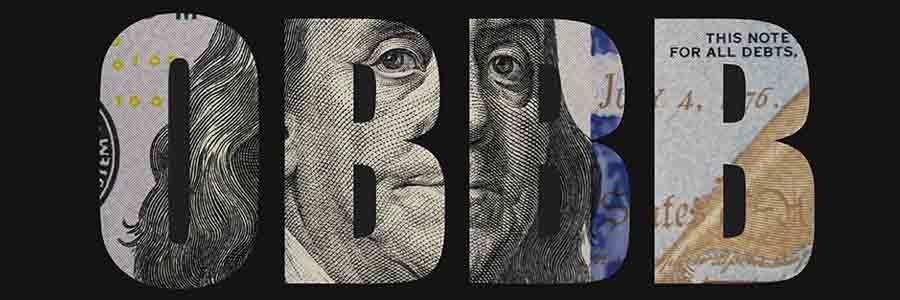 OBBB sign over money