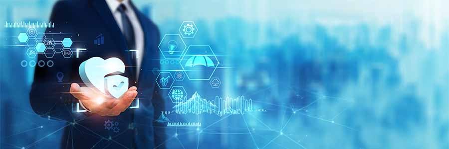 Consultants holding a heart icon