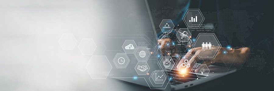 M&A consultant on a laptop