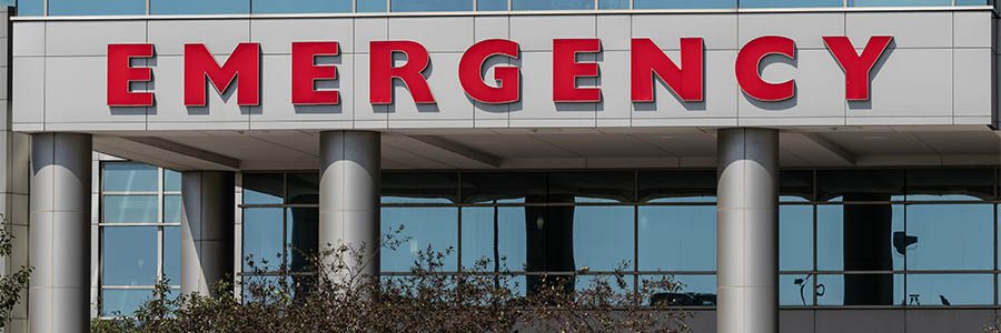 Emergency hospital sign