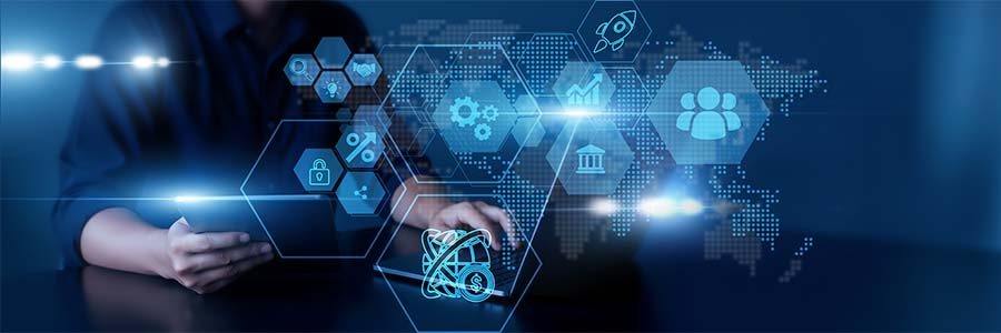 Consultant reviewing analytics