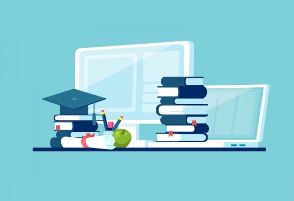 Illustration of online education