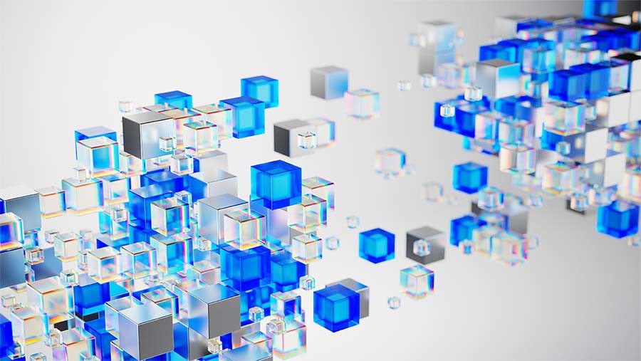 Colored glass boxes